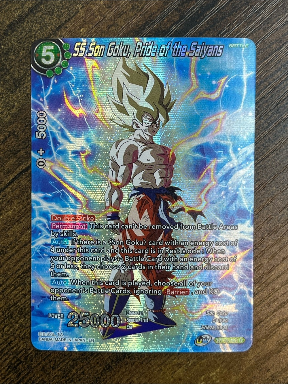 Dragon Ball Super Card Game SS Son Goku, Pride of the Saiyans.